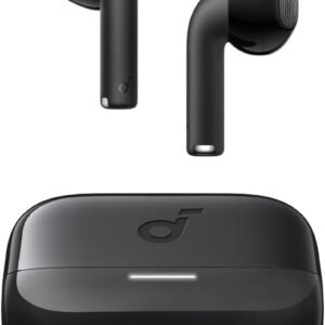Soundcore K20i by Anker, Semi-in-Ear Earbuds, Bluetooth Wireless, 36H Playtime, Fast Charge, Clear Sound, ENC 2-Mic Clear Calls, Custom EQ, IPX5, Bluetooth 5.3, App Control (Black) 18 Months Warranty