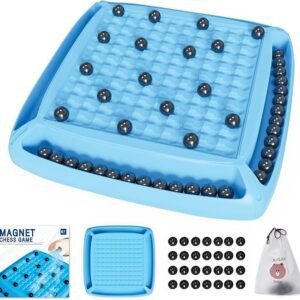 Magnetic Chess Game, Fun Family Magnet Chess Game with 20pcs Stones, for Kids and Adults, Magnetic Gifts for Boys & Girls, 2-4 Players